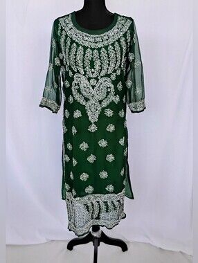 Chikankari Georgette kurta with free inner
